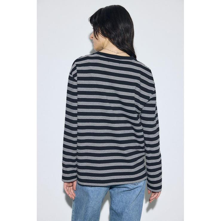 マルチボーダー長袖トップス | AZUL BY MOUSSY | 詳細画像3 