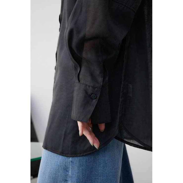 バックスリットシアーオーバーシャツ | AZUL BY MOUSSY | 詳細画像34 
