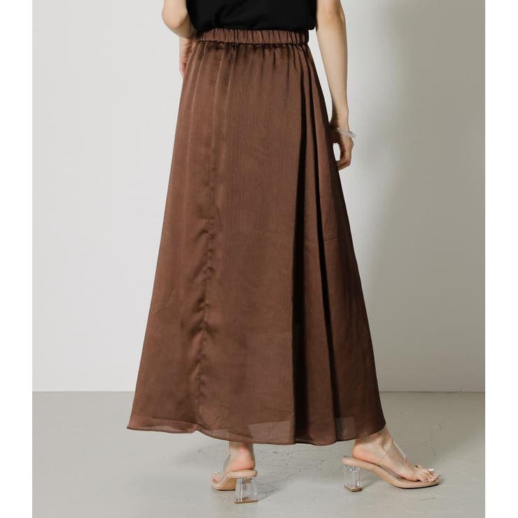 SHEER SHINY LONG SKIRT[品番：AZLW0018968]｜AZUL BY MOUSSY