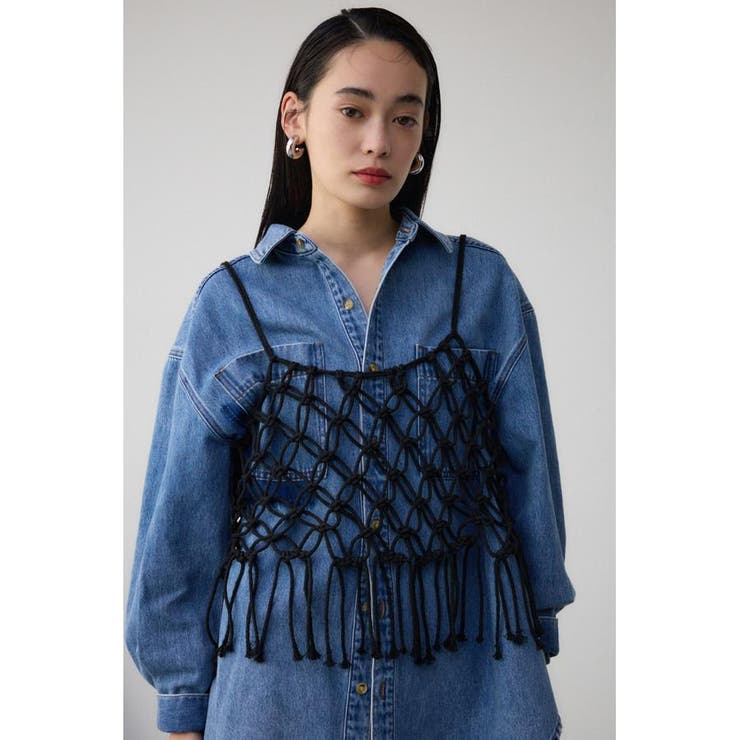 BLK | マクラメキャミソール | AZUL BY MOUSSY