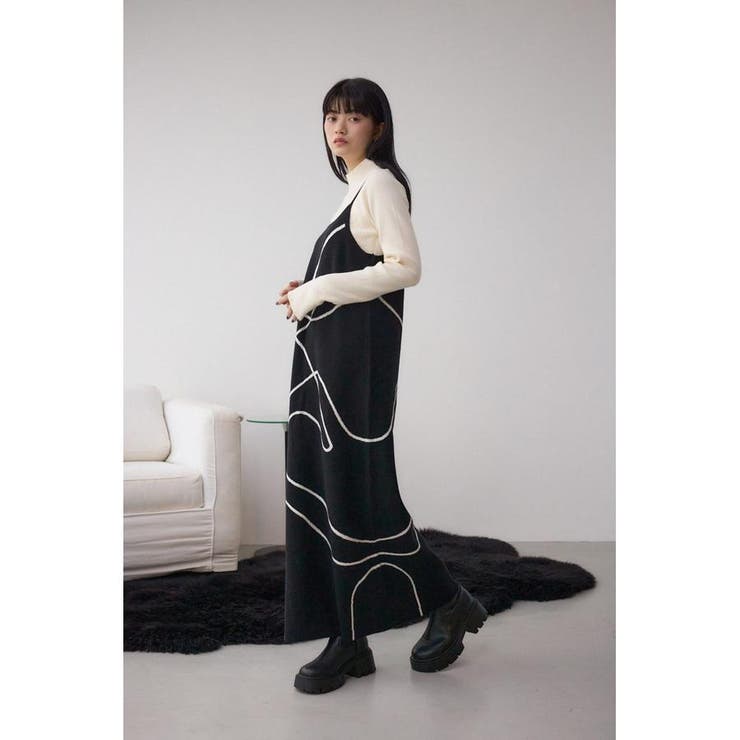 ライン柄ニットキャミワンピセット | AZUL BY MOUSSY | 詳細画像18 