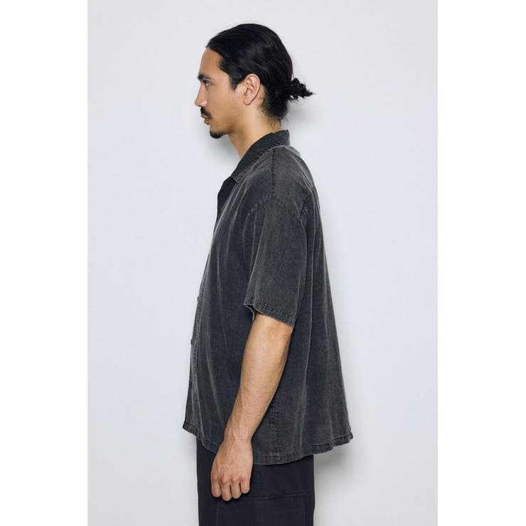ヴィンテージウォッシュ開襟シャツ | AZUL BY MOUSSY | 詳細画像6 