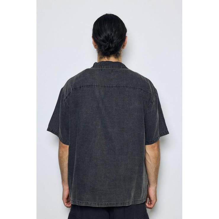 ヴィンテージウォッシュ開襟シャツ | AZUL BY MOUSSY | 詳細画像7 