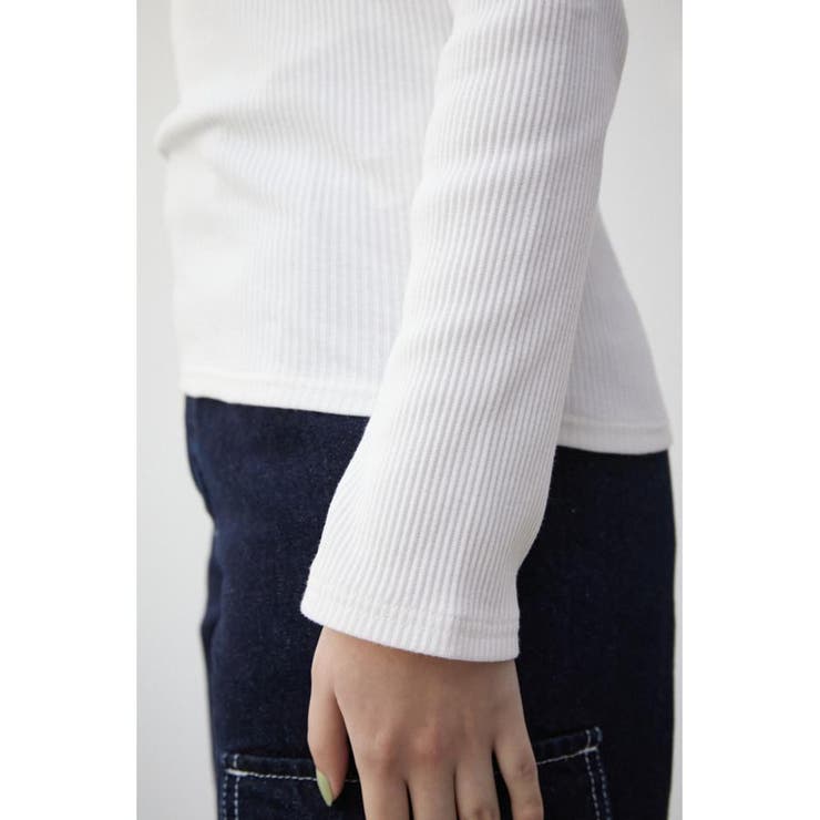 MEER. neck ribbon blouse ブルー 新品未使用 タグ付き セール】 ダブルポケットスキッパーブラウス【洗濯機洗い可