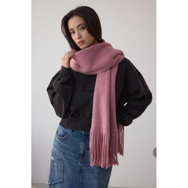 PNK | ソフトタッチニットフリンジストール | AZUL BY MOUSSY