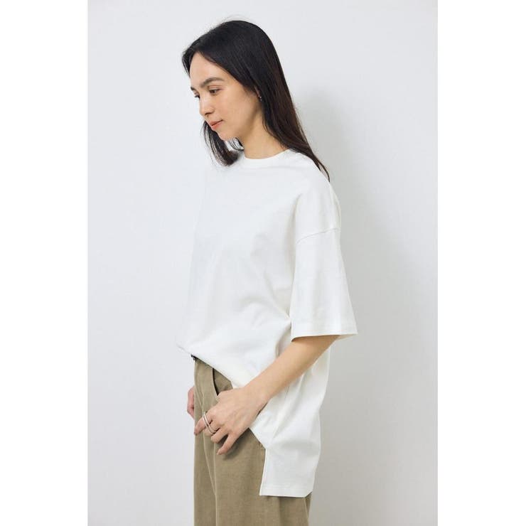 プレミアムコットンオーバーシルエットTシャツ | AZUL BY MOUSSY | 詳細画像4 