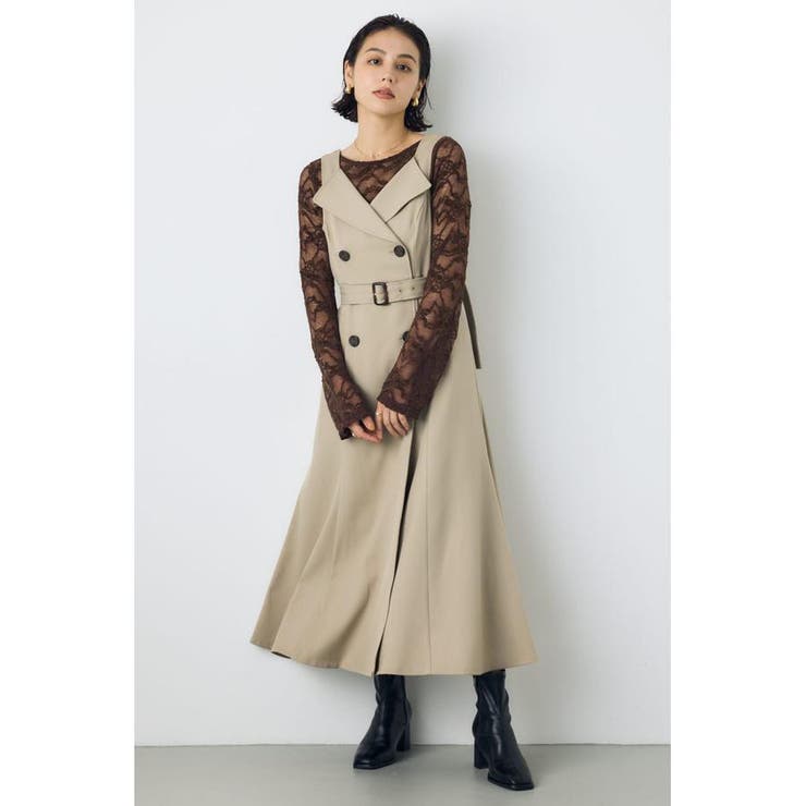 BEG | トレンチジャンパースカート | AZUL BY MOUSSY
