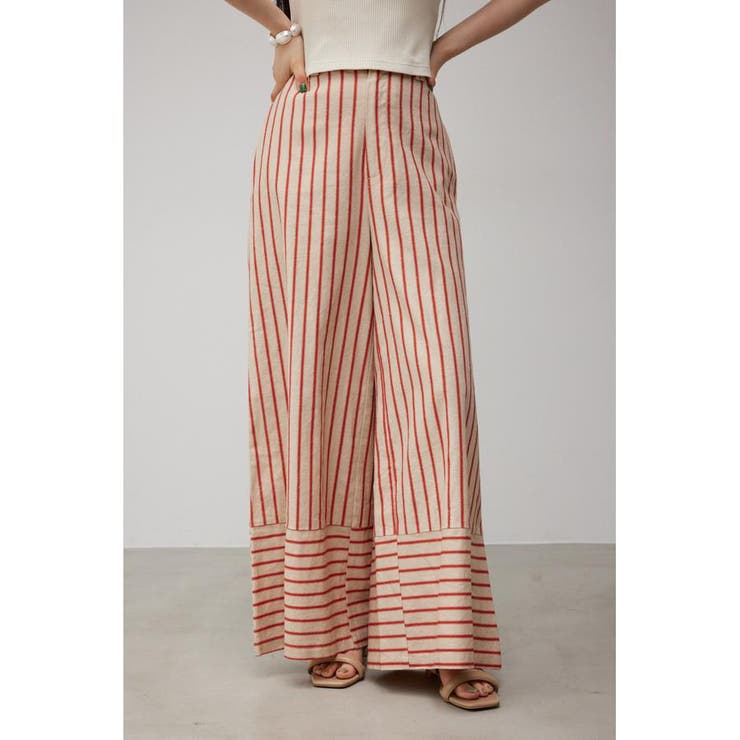 柄RED5 | CONTRAST BORDER WIDE PANTS | AZUL BY MOUSSY