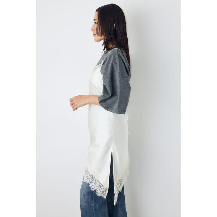 レースサテンアシメキャミソール | AZUL BY MOUSSY | 詳細画像3 