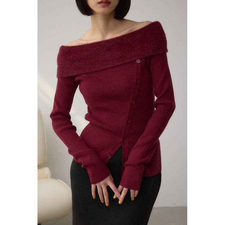 BRD | シャギーコンビオフショルダーニット | AZUL BY MOUSSY