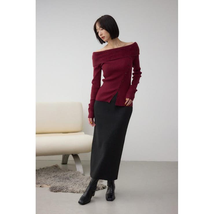 シャギーコンビオフショルダーニット | AZUL BY MOUSSY | 詳細画像35 