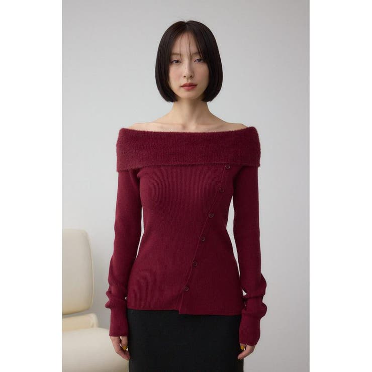 シャギーコンビオフショルダーニット | AZUL BY MOUSSY | 詳細画像36 