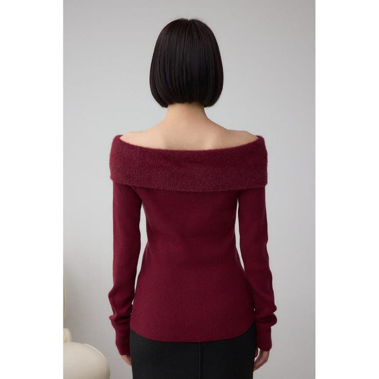 シャギーコンビオフショルダーニット | AZUL BY MOUSSY | 詳細画像38 