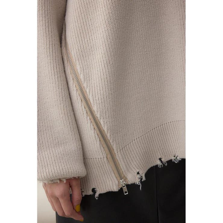 サイドZIPニットトップス | AZUL BY MOUSSY | 詳細画像11 