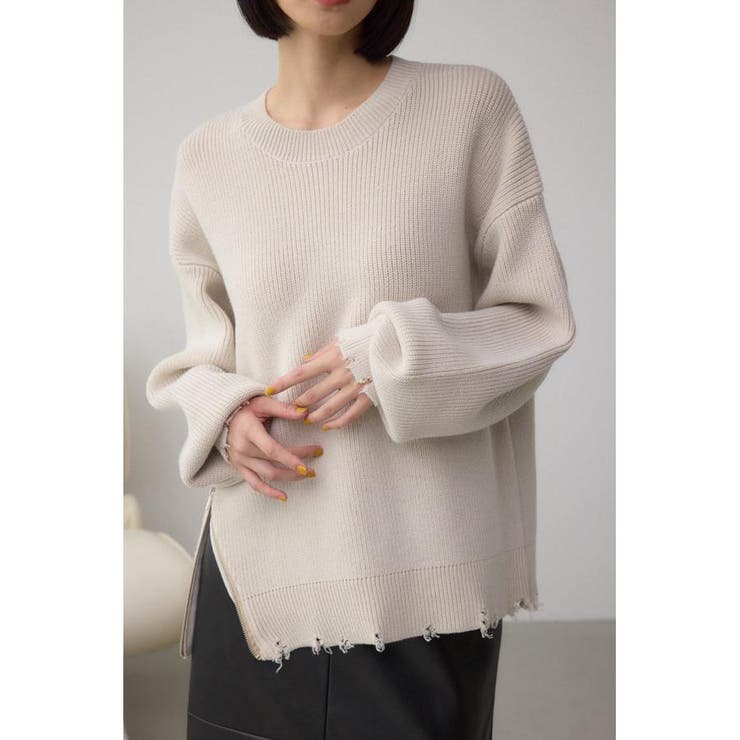 トップス min miniministore ニットトップス 胸開き ニットウエア