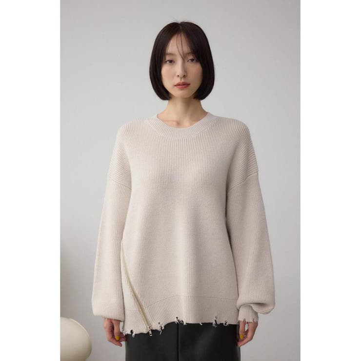 サイドZIPニットトップス | AZUL BY MOUSSY | 詳細画像5 