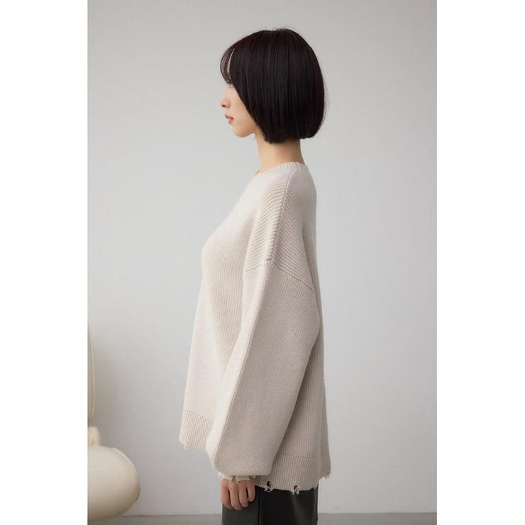 サイドZIPニットトップス | AZUL BY MOUSSY | 詳細画像6 