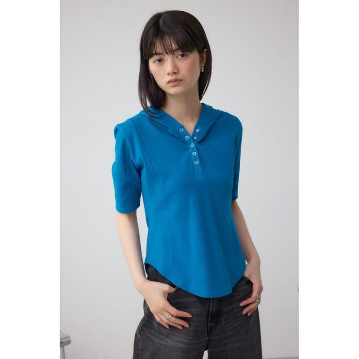 ヘンリーネックフーディーリブトップス | AZUL BY MOUSSY | 詳細画像23 