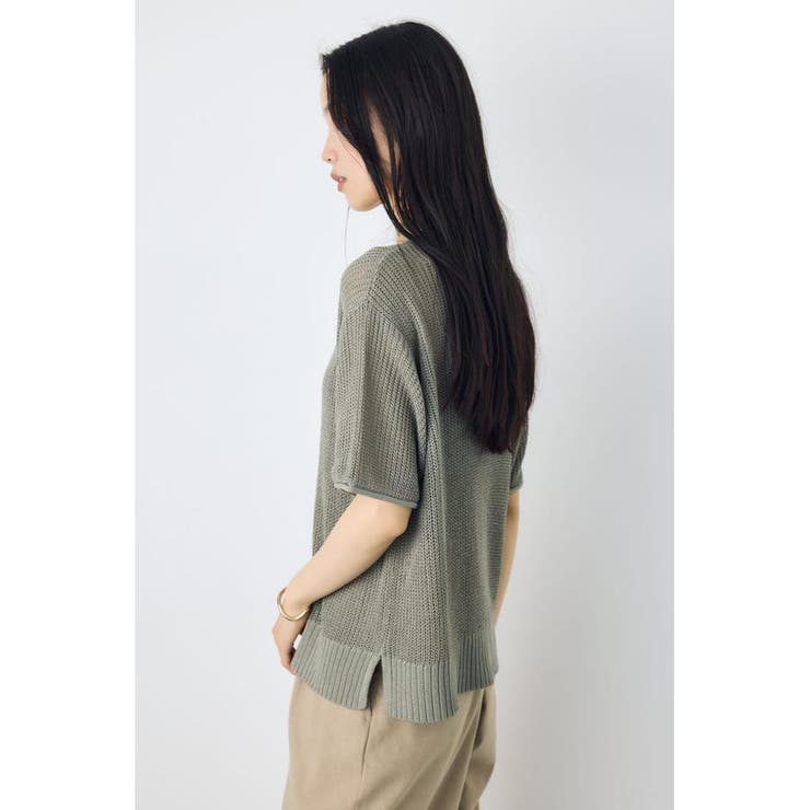 畔編み半袖ニットトップス | AZUL BY MOUSSY | 詳細画像33 