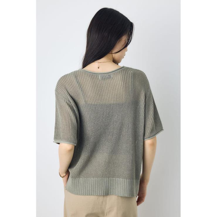 畔編み半袖ニットトップス | AZUL BY MOUSSY | 詳細画像34 