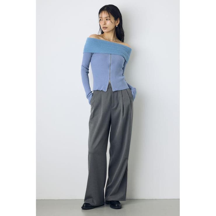 シャギーコンビジップオフショルニット | AZUL BY MOUSSY | 詳細画像19 