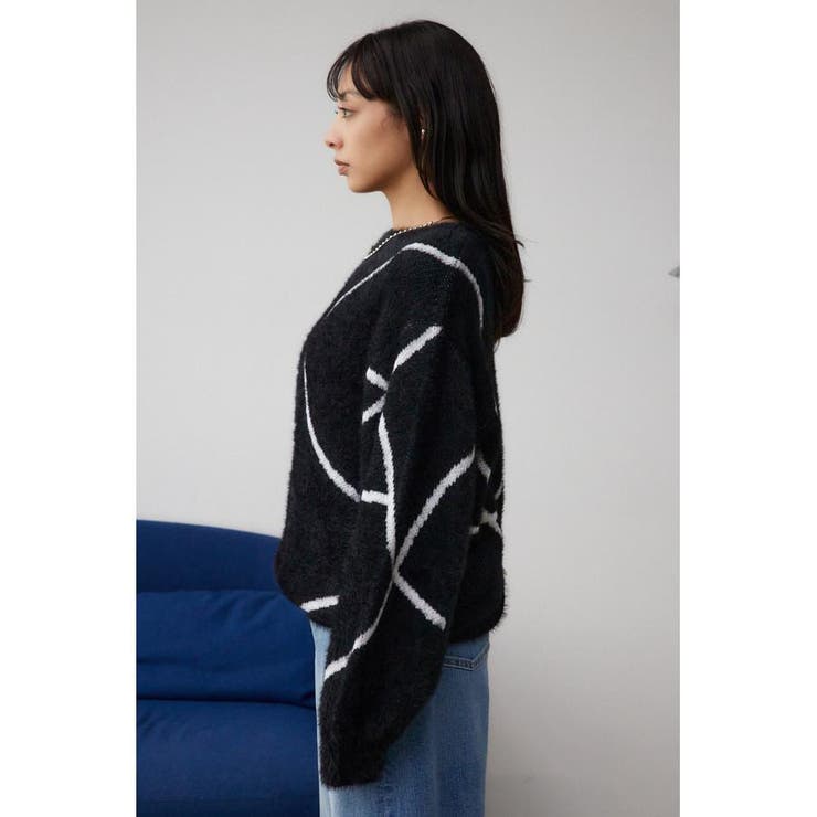 ニュアンスライン柄ニット | AZUL BY MOUSSY | 詳細画像16 