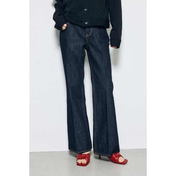 AZUL DENIM センタープレスフレアデニム ショート丈 | AZUL BY MOUSSY | 詳細画像13 