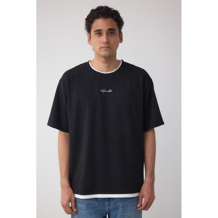 フェイクレイヤードジャガードTシャツ | AZUL BY MOUSSY | 詳細画像15 