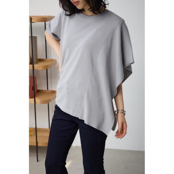 GRY | サイドラッフルニットトップス | AZUL BY MOUSSY