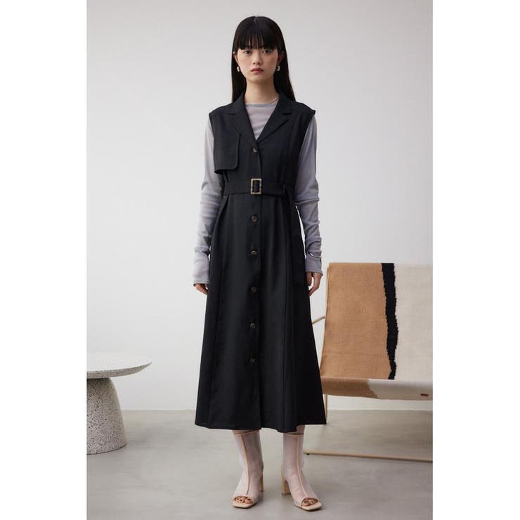 リネンライクジレワンピース | AZUL BY MOUSSY | 詳細画像6 