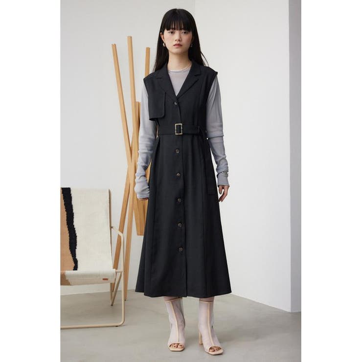 リネンライクジレワンピース | AZUL BY MOUSSY | 詳細画像4 