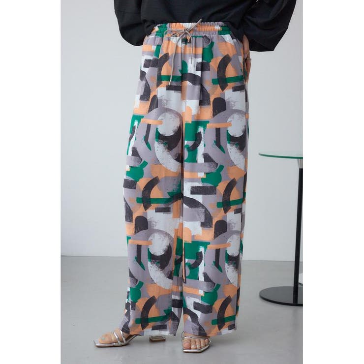 柄GRN5 | ワイドイージーパンツ | AZUL BY MOUSSY