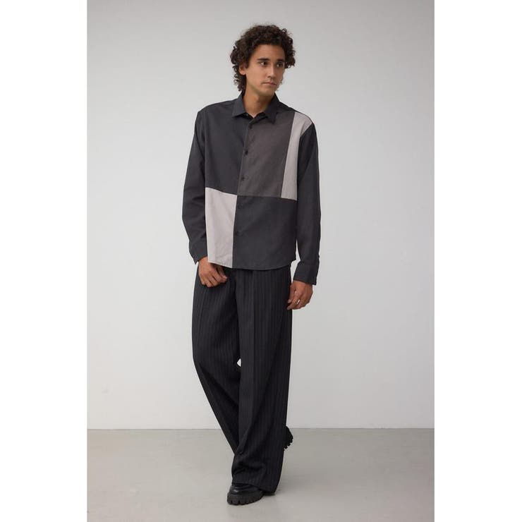 パネルスウィッチングフェイクスウェードシャツ | AZUL BY MOUSSY | 詳細画像3 