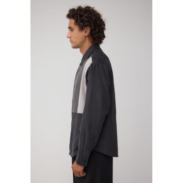 パネルスウィッチングフェイクスウェードシャツ | AZUL BY MOUSSY | 詳細画像6 