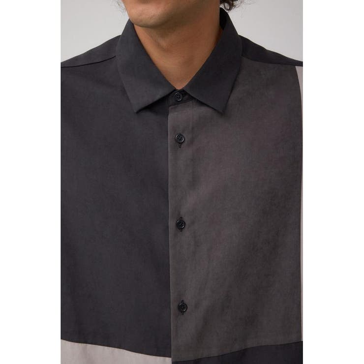 パネルスウィッチングフェイクスウェードシャツ | AZUL BY MOUSSY | 詳細画像8 