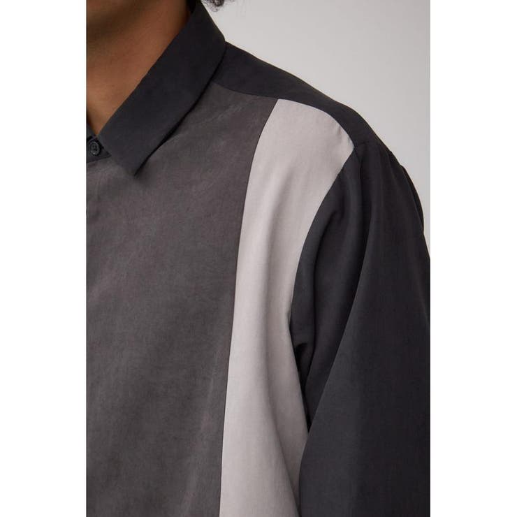 パネルスウィッチングフェイクスウェードシャツ | AZUL BY MOUSSY | 詳細画像9 