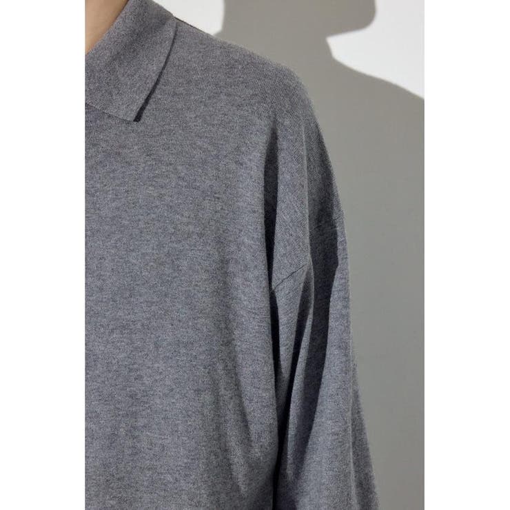 カシミヤミックスポロカラーニットトップス | AZUL BY MOUSSY | 詳細画像34 