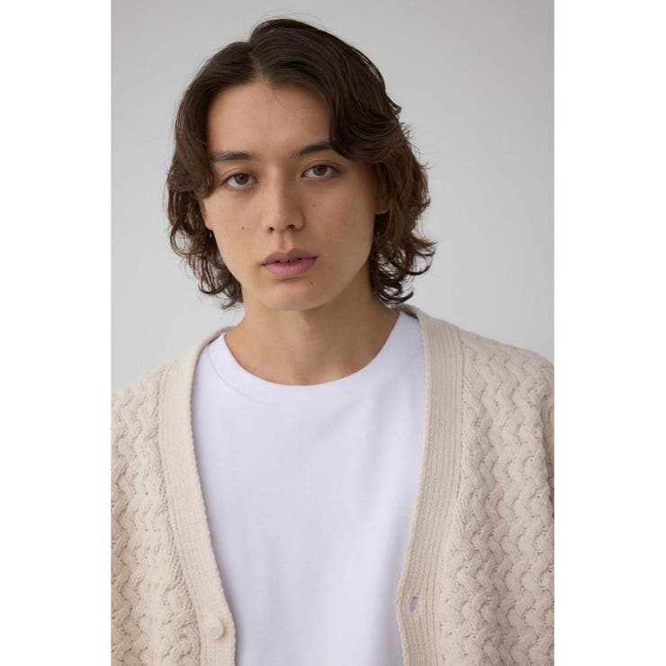 バスケット編みマットモールカーディガン | AZUL BY MOUSSY | 詳細画像2 