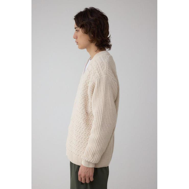 バスケット編みマットモールカーディガン | AZUL BY MOUSSY | 詳細画像6 