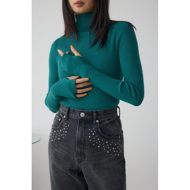 GRN | サムホールリブニットトップス | AZUL BY MOUSSY