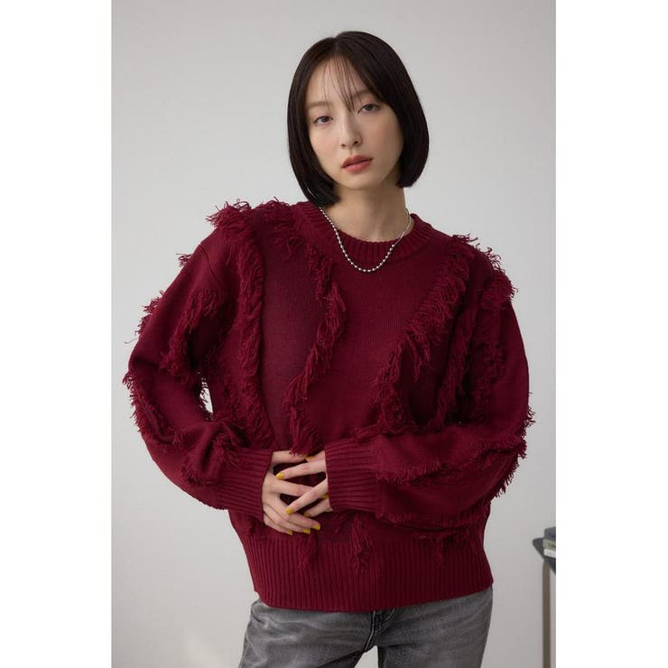 フリンジデザインニットトップス | AZUL BY MOUSSY | 詳細画像33 