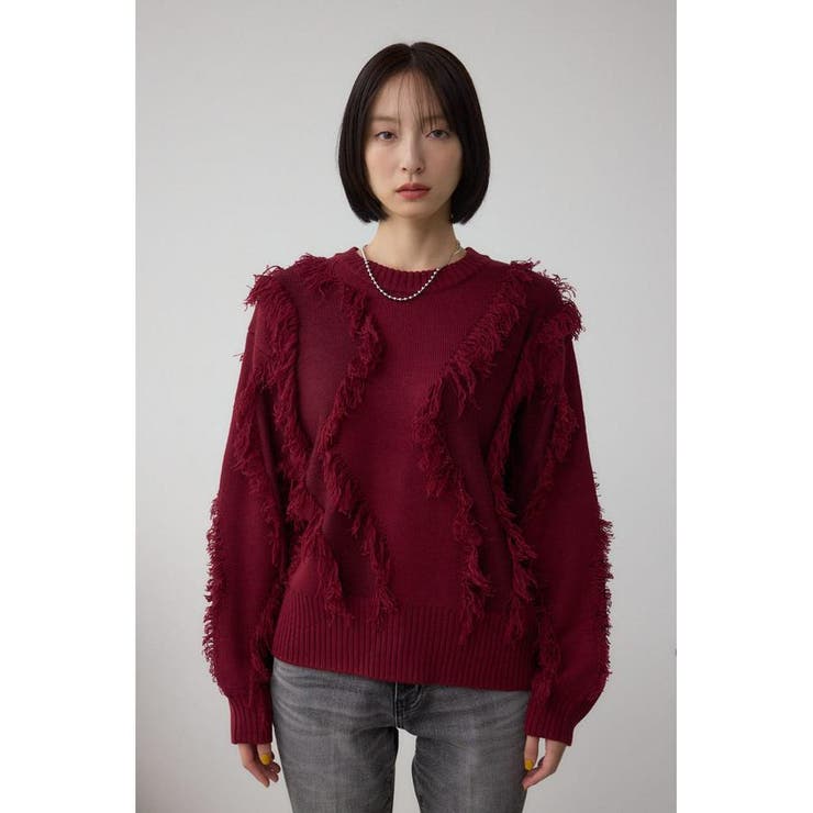 フリンジデザインニットトップス | AZUL BY MOUSSY | 詳細画像35 