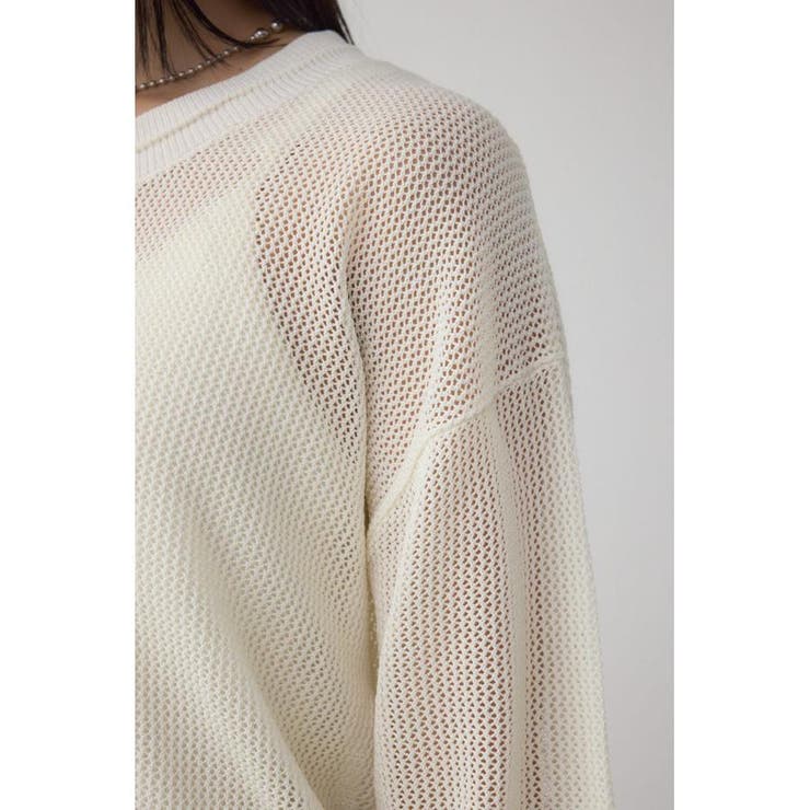 Wジップメッシュニットカーディガン | AZUL BY MOUSSY | 詳細画像10 