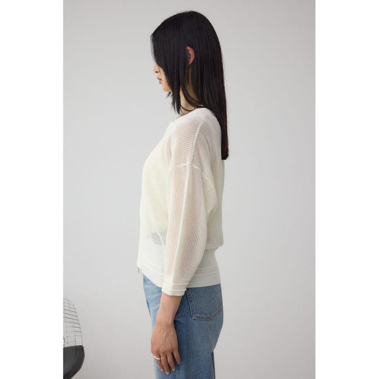 Wジップメッシュニットカーディガン | AZUL BY MOUSSY | 詳細画像6 