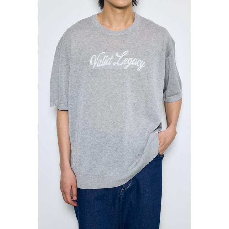 T.GRY | フロントロゴ半袖サマーニット | AZUL BY MOUSSY