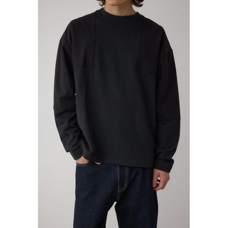 BLK | クロスパネルスウェット | AZUL BY MOUSSY