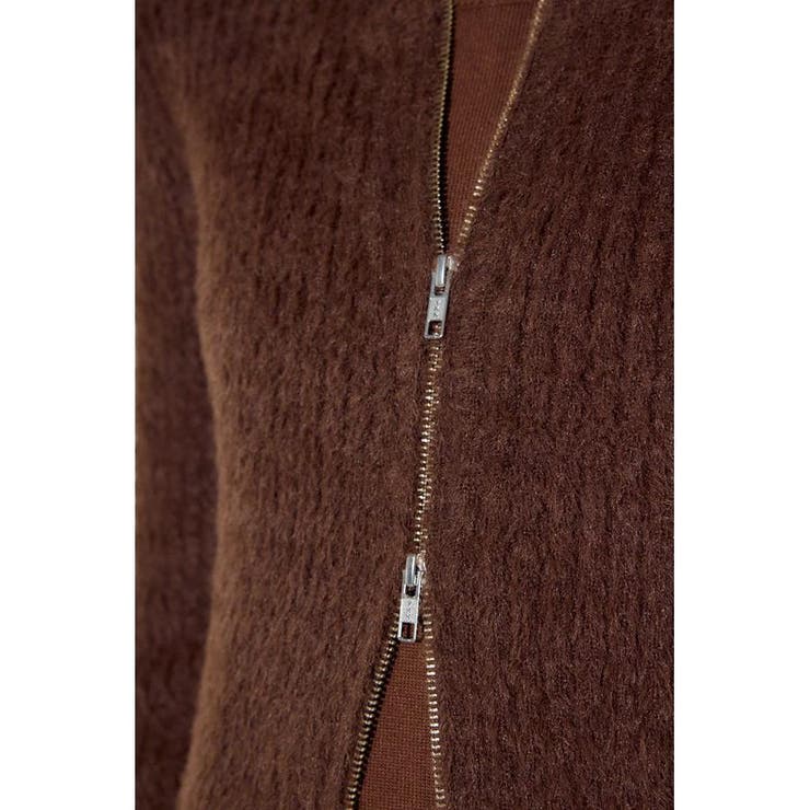 Wジップシャギーカーデセットニットワンピース | AZUL BY MOUSSY | 詳細画像24 