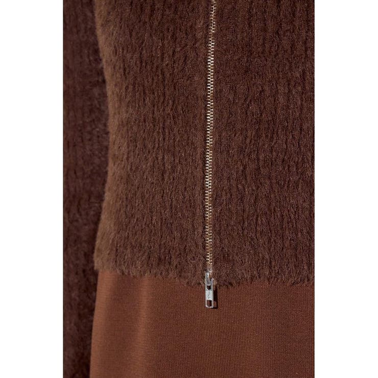 Wジップシャギーカーデセットニットワンピース | AZUL BY MOUSSY | 詳細画像25 