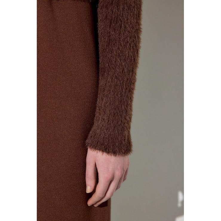 Wジップシャギーカーデセットニットワンピース | AZUL BY MOUSSY | 詳細画像26 