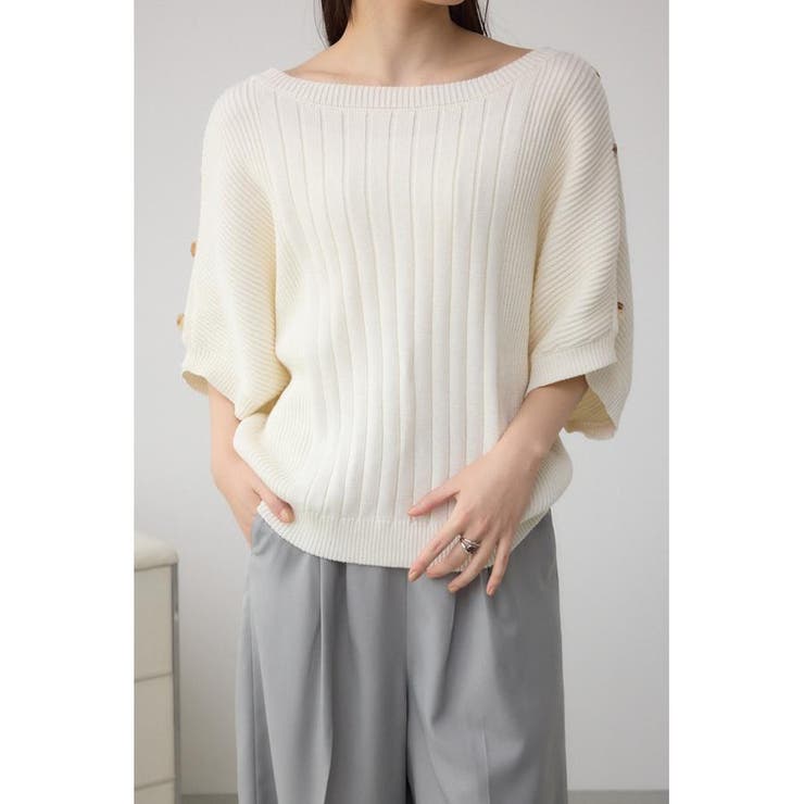 IVOY3 | 2WAYショルダーボタンニット | AZUL BY MOUSSY